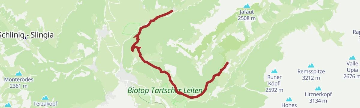 Route map: 360° Alta Venosta: Planol - Mazia